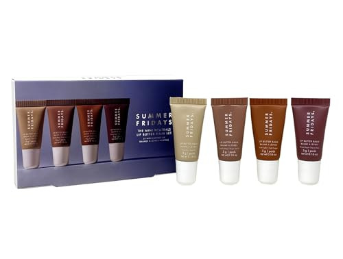 Summer Fridays The Mini Neutrals Lip Butter Balm Set - Vanilla - Vanilla Beige - Iced Coffee - Brown Sugar - Travel Size | Amazon (US)