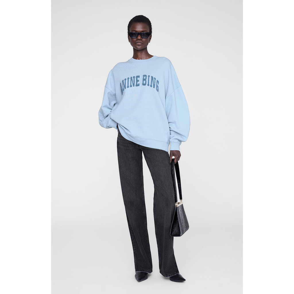 ANINE BING Miles Sweatshirt in Pale Blue at Nordstrom, Size X-Small | Nordstrom