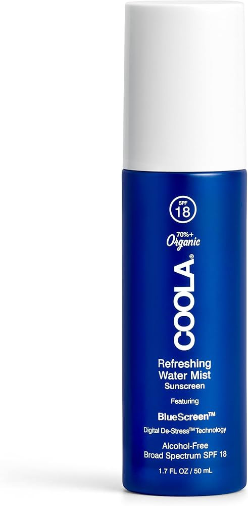 COOLA Organic Refreshing Water Mist Face Moisturizer With SPF 18, Dermatologist Tested Face Sunsc... | Amazon (US)