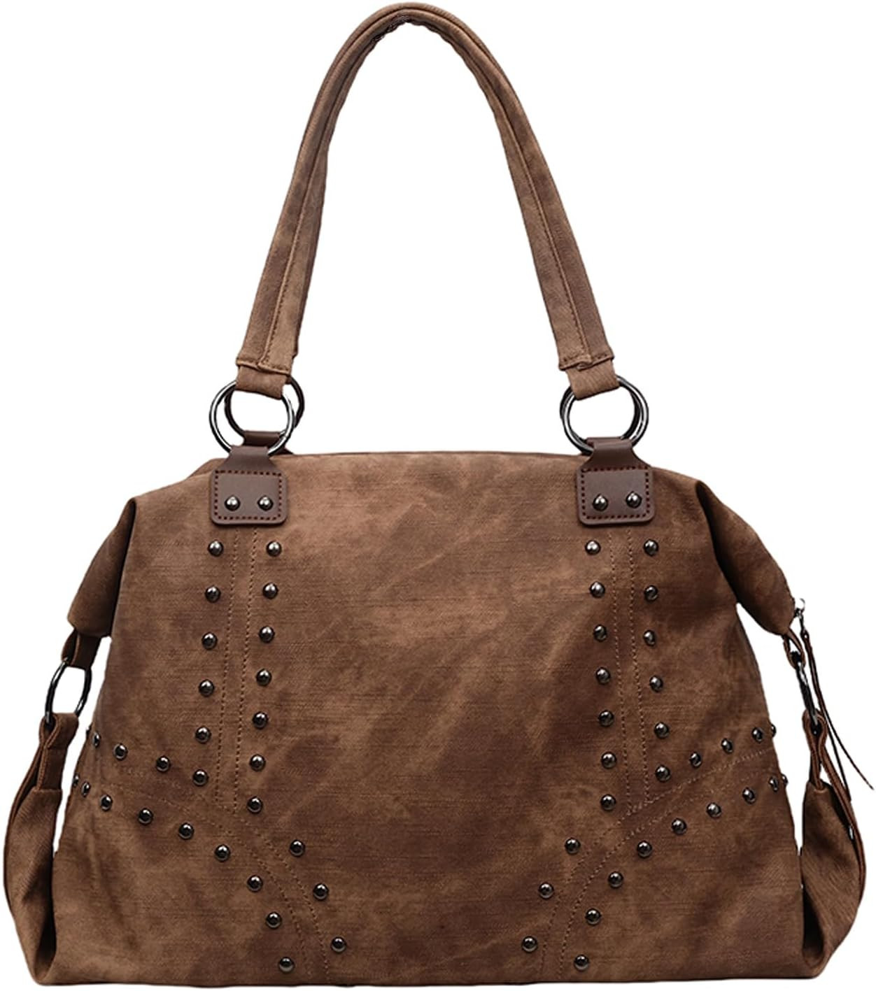 Studded Purse Trendy Faux Leather Studded Tote Handbag Top-Handle Hobo Bags Y2K Shoulder Bag Punk Purse for Women | Amazon (US)