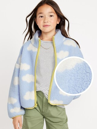 Cozy Sherpa Zip Jacket for Girls | Old Navy (US)