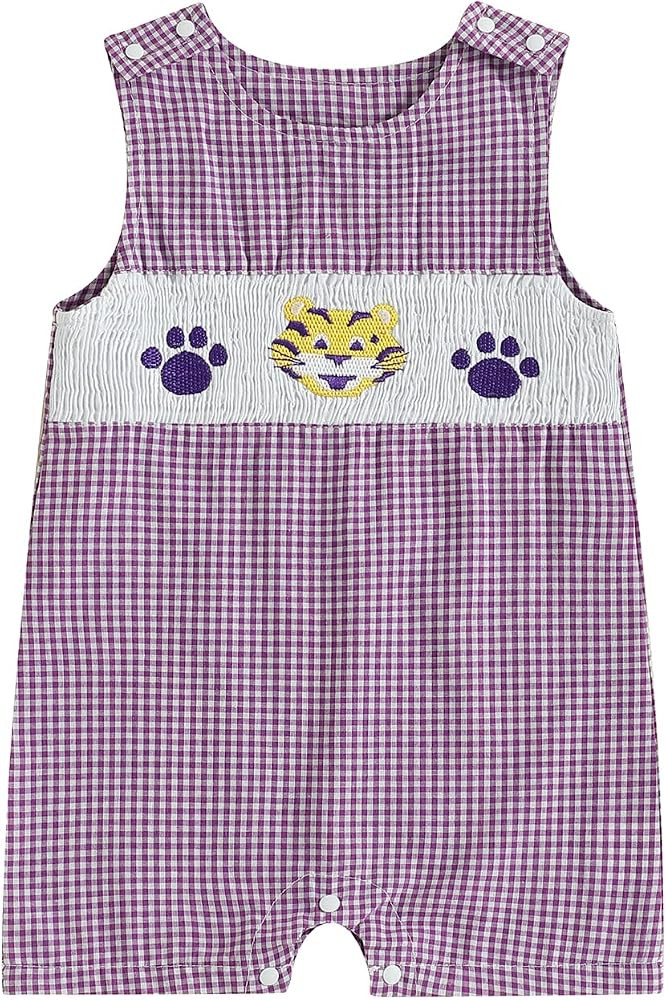 BemeyourBBs Newborn Baby Boy Sleeveless Romper Overall Summer Clothes | Amazon (US)