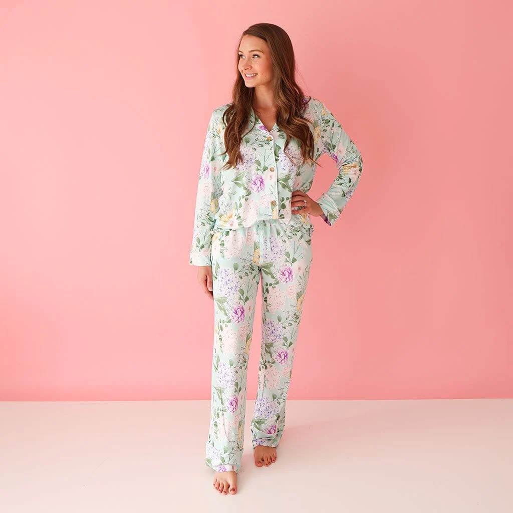 Floral Womens Pajamas | Long Sleeve Loungewear | Erin | Posh Peanut