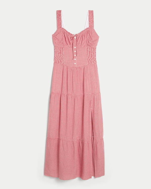 Hollister Sofia Side-Smocked Maxi Dress | Hollister (UK)