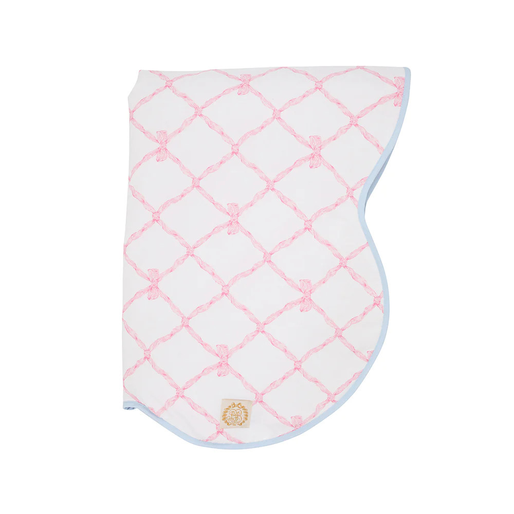 Tummy Time Throw - Belle Meade Bow with Buckhead Blue | The Beaufort Bonnet Company