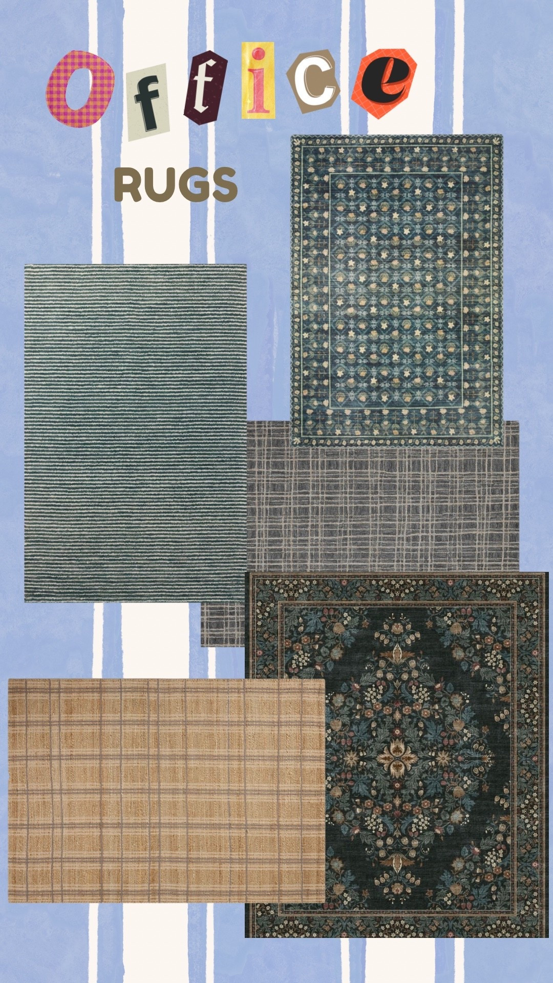planning an office and trying to decide which rug to use! 