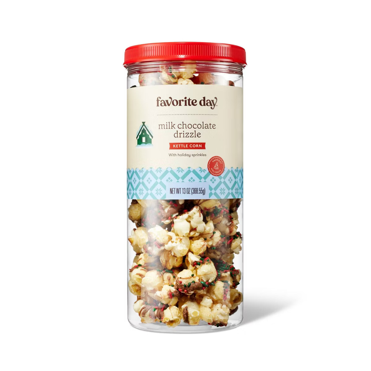 Holiday Milk Chocolate Drizzle Kettle Corn - 13oz - Favorite Day™ | Target