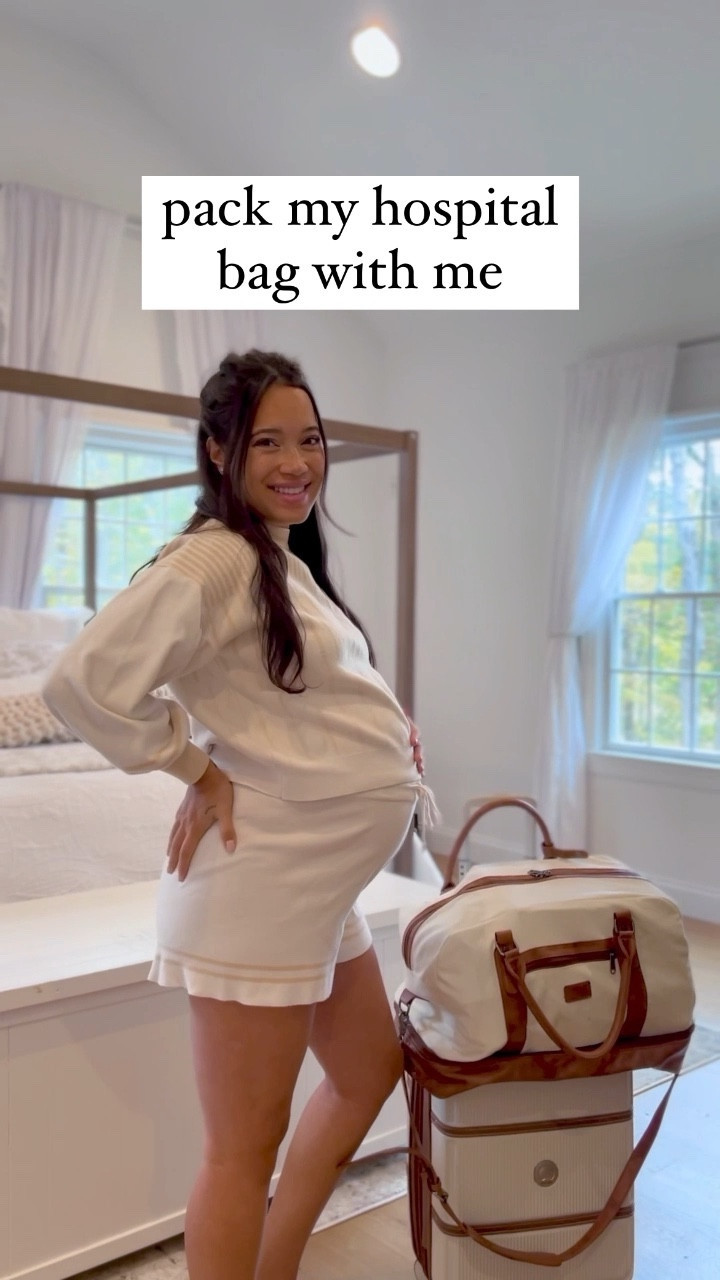 What I packed in my hospital bag for our 5th baby 🤍

Weekender bag filled with:
- Fridamom postpartumkit
- last minute I ended up having a c section so I actually didn’t use the kit but I used it for my other deliveries and the products are so much nicer than what the hospital gives you. I don’t know about you but after a natural l want to be as comfortable as possible
- Blow dry brush
- Make up bag because we always take photos with the baby in the hospital 

Suitcase filled with: 
- Robe
- Black pajamas
- Sweatshirt
- Loose going home outfit
- 3 muslin blankets to swaddle and for photos 
- Bows/hats
- 2 outfits for baby with her name
- cocoa butter 
- Soap/shampoo/conditioner 
- Fuzzy grippy socks
- Pumping bra
- Extra contacts/solution
- Toothbrush/toothpaste 
- Portable pumps 
- Silverettes
- Elvie catch
- Comfy shower shoes
- Wipes for baby - our hospital only gives dry paper that you need to wet before you use them so I just think it’s easier to bring wipes with me
- Snacks

Not shown:
Tripod
Name sign
Name blanket because I made this video before we announced her name 

#LTKbump #LTKkids #LTKbaby
