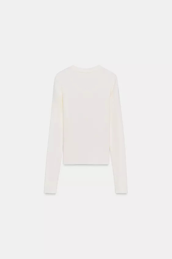 EMBROIDERED LONG SLEEVE T-SHIRT | Zara UK
