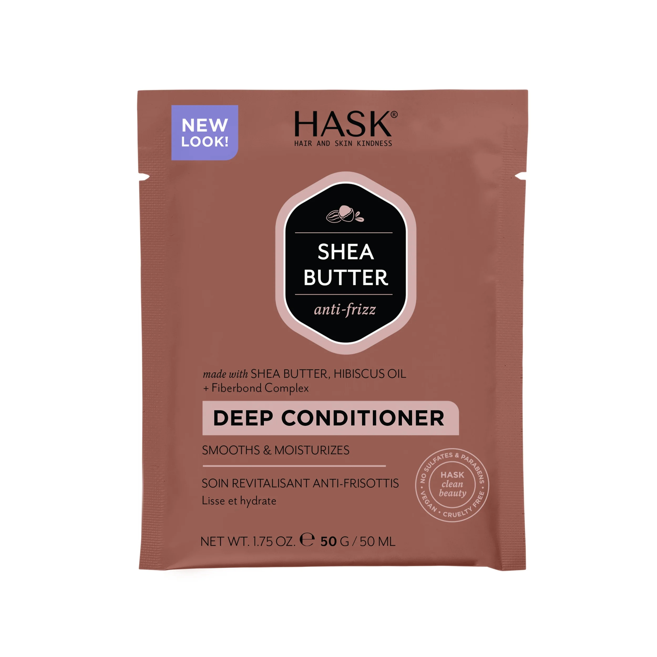 Hask Shea Butter and Hibiscus Oil Anti-Frizz Deep Conditioner, 1.75 oz | Walmart (US)