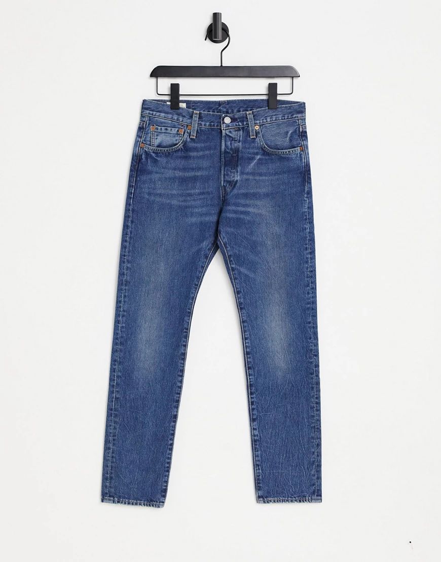 Levi's 501 skinny fit standard rise jeans saint mark mid wash-Blue | ASOS (Global)