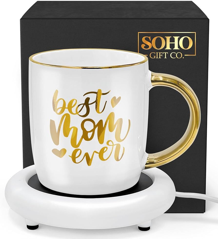 Gift for Mom from Daughter/Son, Coffee Lover Mug with Electric Heated Warmer - Unique Gift Idea f... | Amazon (US)