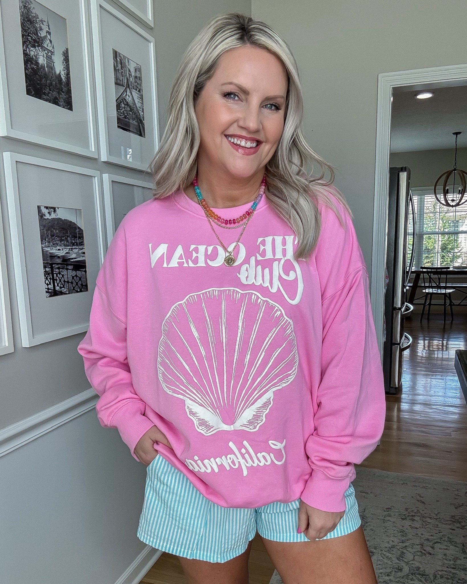 This one just screams summer break energy in the best way. The oversized fit is so comfy and easy, and I love it paired with these lightweight striped shorts for a cute, casual look you can wear all day.

spring outfit casual mom style comfy sweatshirt outfit beachy outfit summer style lounge outfit everyday outfit relaxed fit sweatshirt striped shorts outfit lovelylifestyling 

#LTKootd #LTKSeasonal #LTKTravel