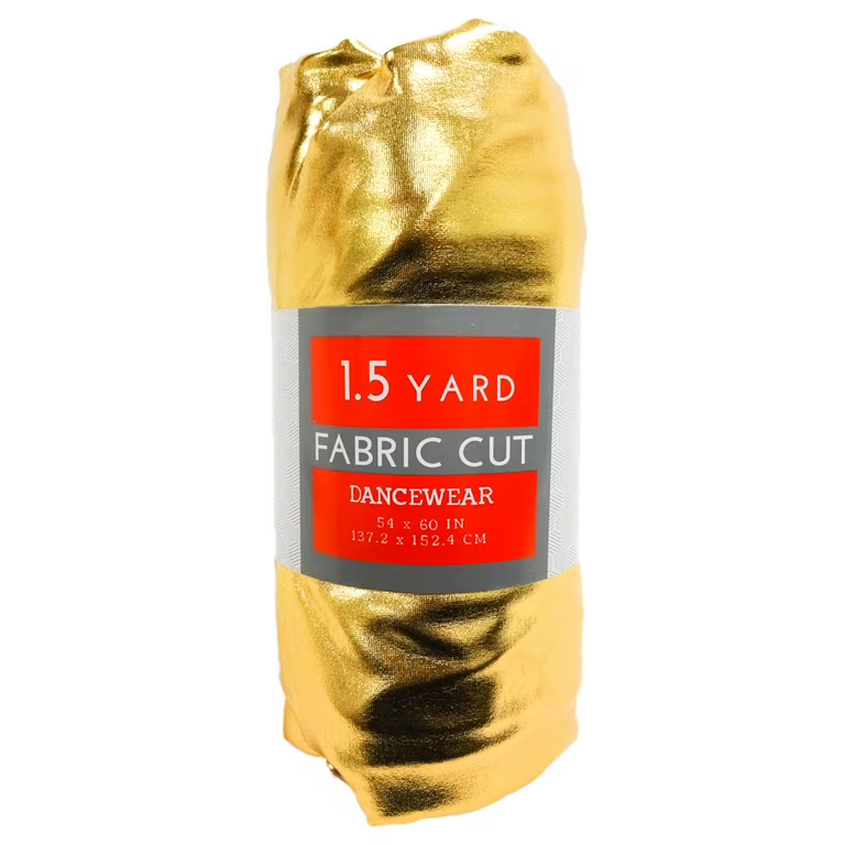 Shason Textile 60" x 1.5 Yards Spandex Foil Knit Dancewear Precut Fabric, Gold | Walmart (US)