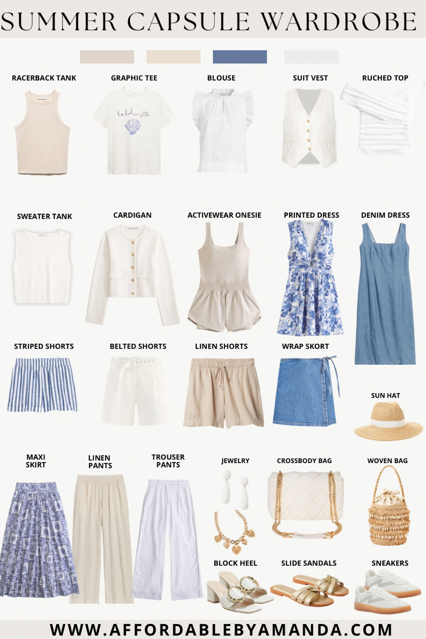 Summer Capsule Wardrobe 2024 

#LTKSeasonal #LTKFindsUnder50 #LTKShoeCrush