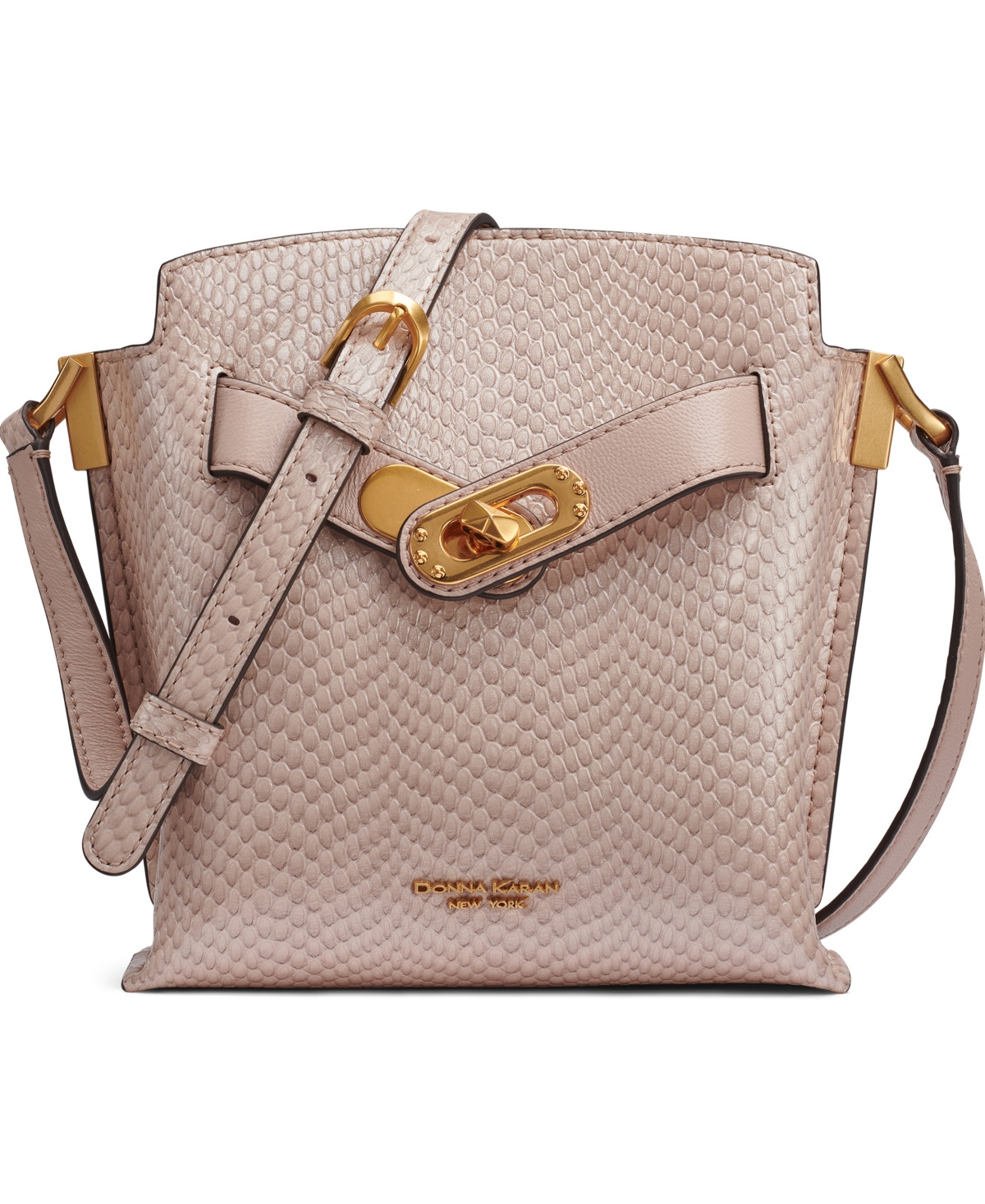 Donna Karan New York Bridgehampton Snake Small Crossbody Bag - Snow Petal | Macy's