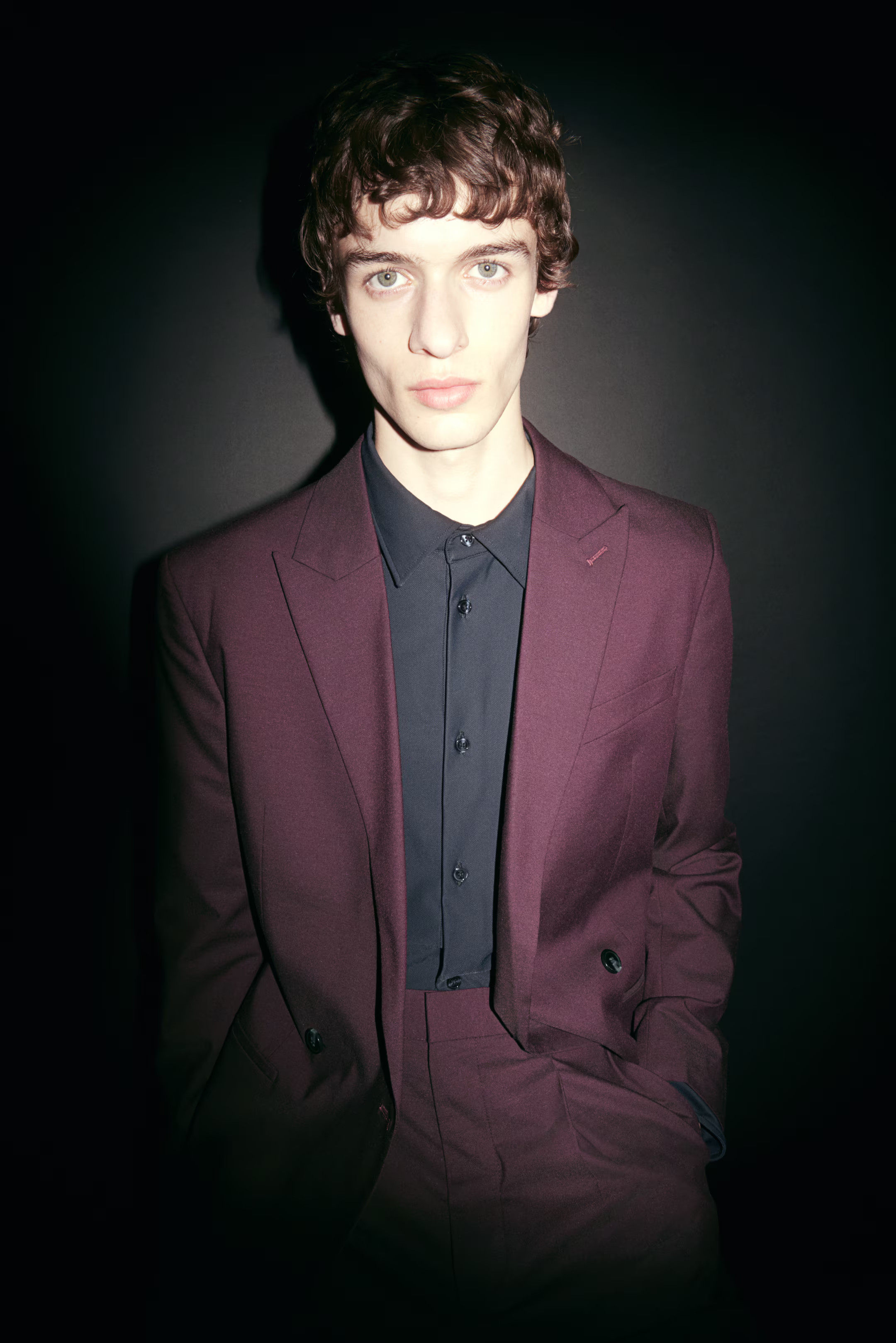 Regular Fit Double-Breasted Jacket - Burgundy - Men | H&M US | H&M (US + CA)