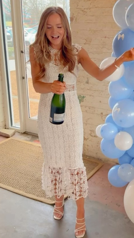 The most elegant white dress for bridal showers, bridal luncheon, or rehearsal dinners ✨ 

I’m 5’2, 110 lbs and wearing a size XS

#LTKstyletip #LTKwedding #LTKfindsunder100