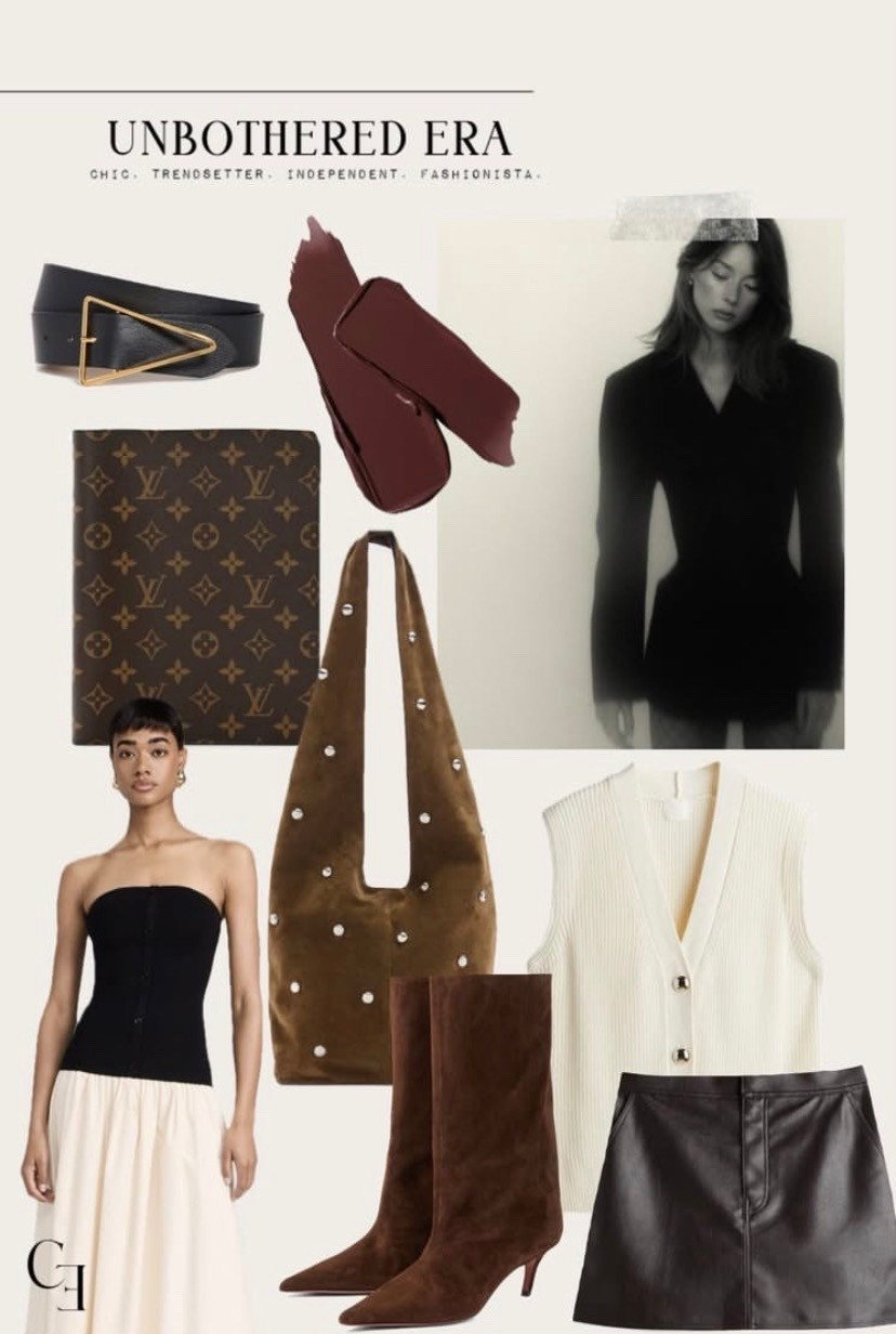 Unbothered Era 🤎

#dupe #amazon #bag #boots #dress vest cardigan skirt Louis Vuitton agenda studded suede 

#LTKstyletip #LTKitbag #LTKshoecrush