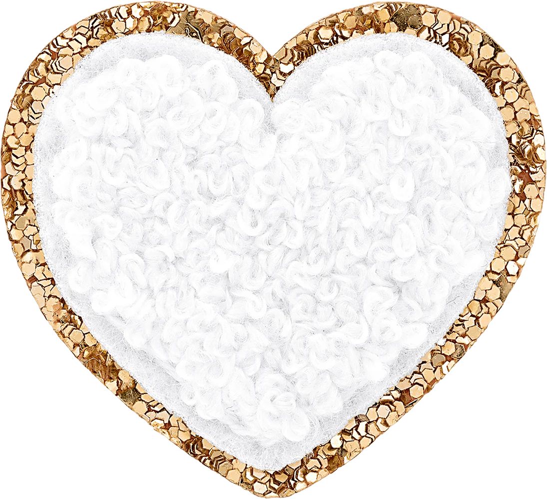 Banana Glitter Heart Patch | Embroidered Patch - Stoney Clover Lane | Stoney Clover Lane