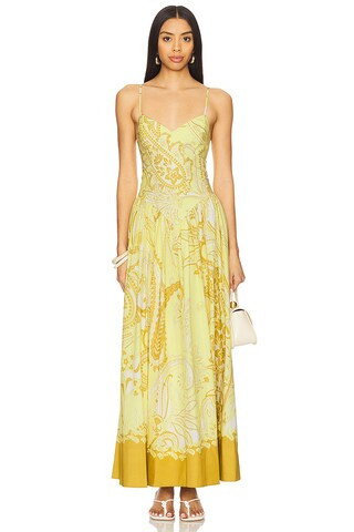 HEMANT AND NANDITA Long Dress in Light Yellow from Revolve.com | Revolve Clothing (Global)