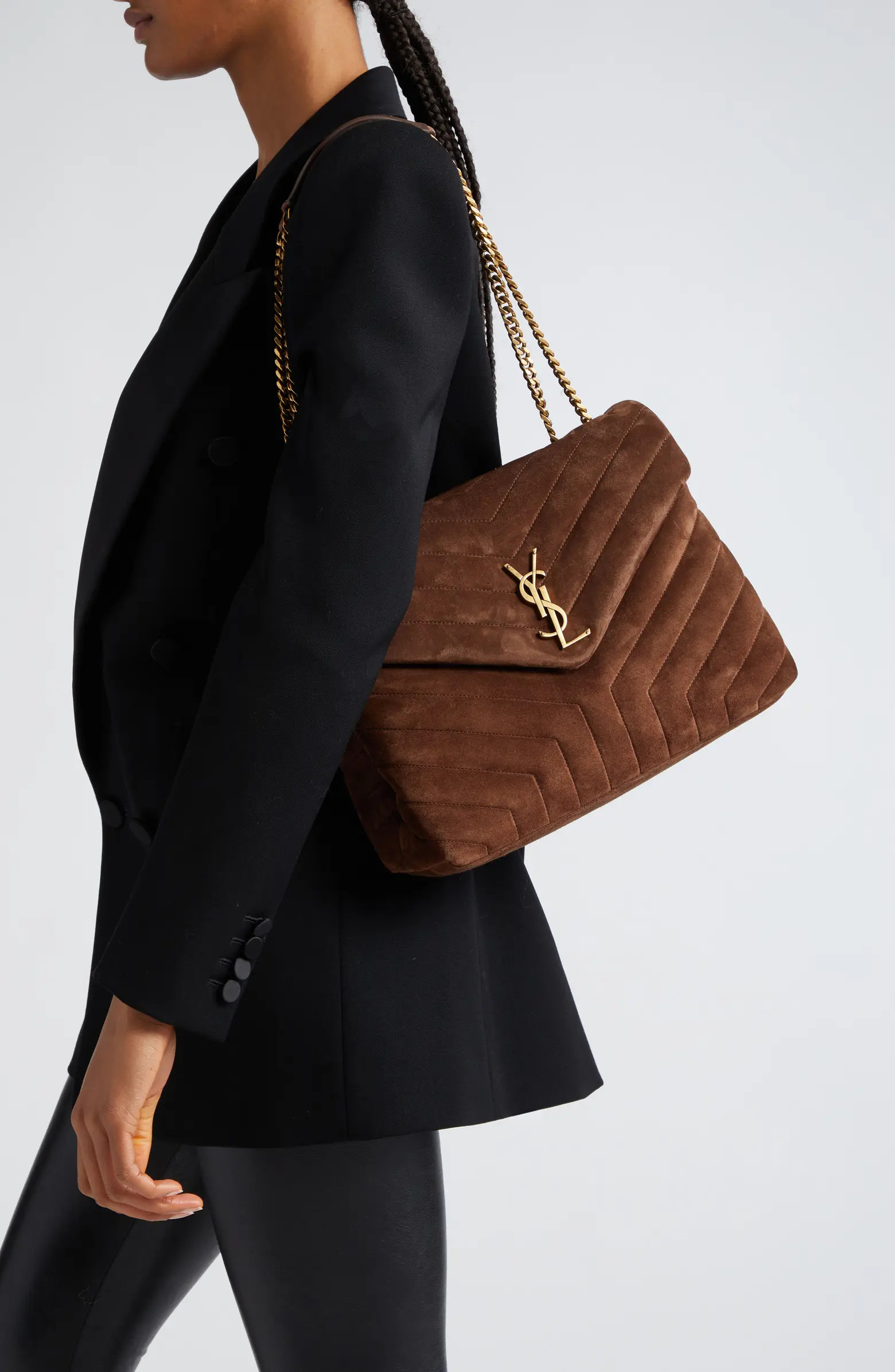 Medium Lou Matelassé Suede Shoulder Bag | Nordstrom