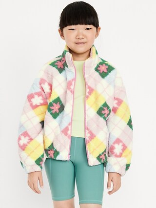 Oversized Sherpa Zip Jacket for Girls | Old Navy (US)
