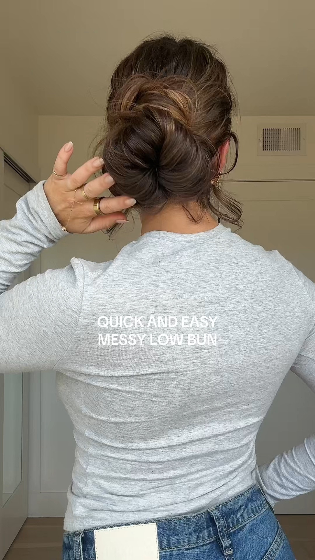 Messy low bun tutorial 