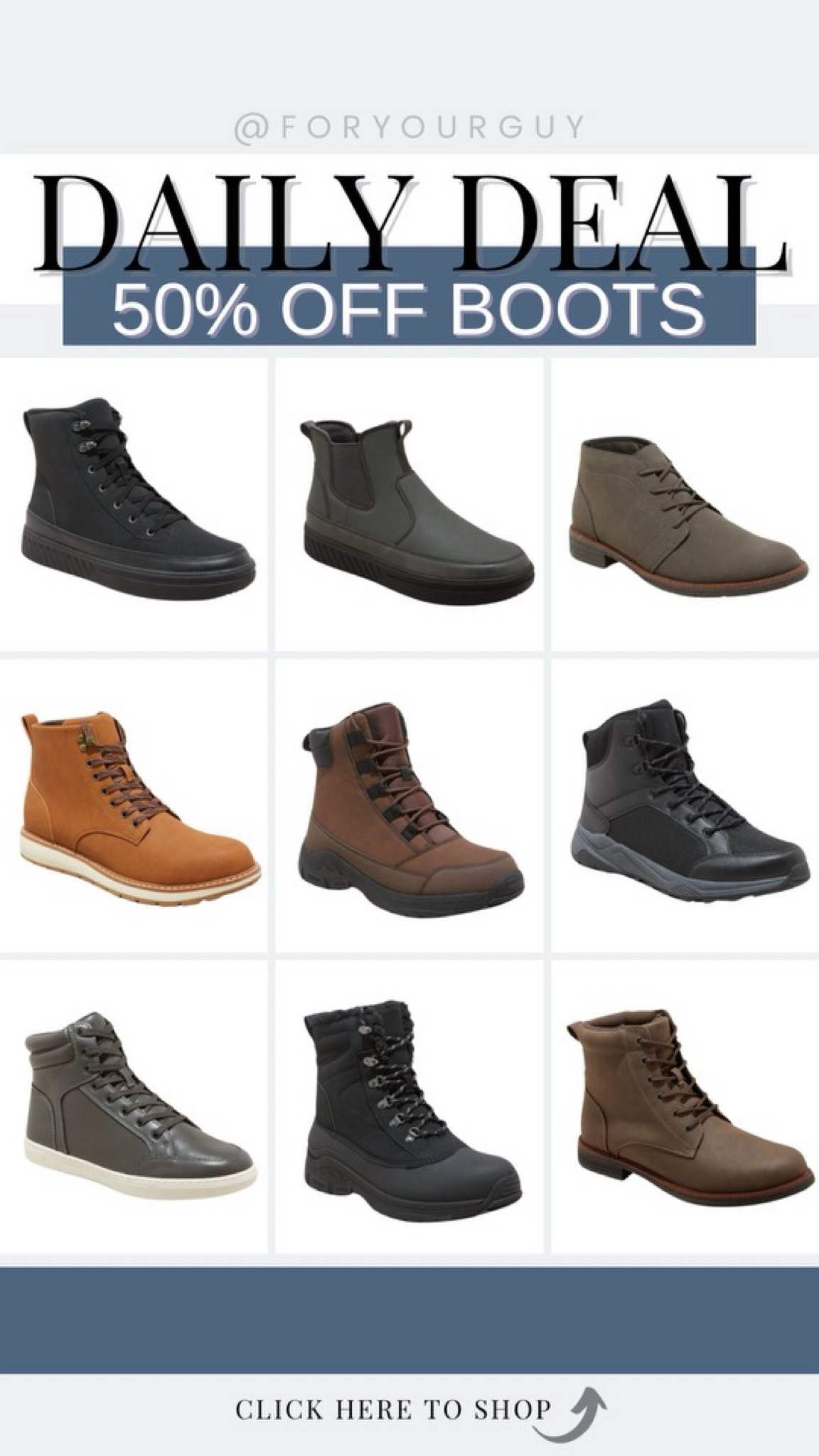 50% off mens boots at target! Great gift ideas!

#LTKmens #LTKGiftGuide #LTKSeasonal