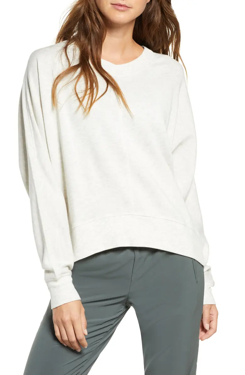 Zella Carey Crew High/Low Sweatshirt | Nordstrom | Nordstrom