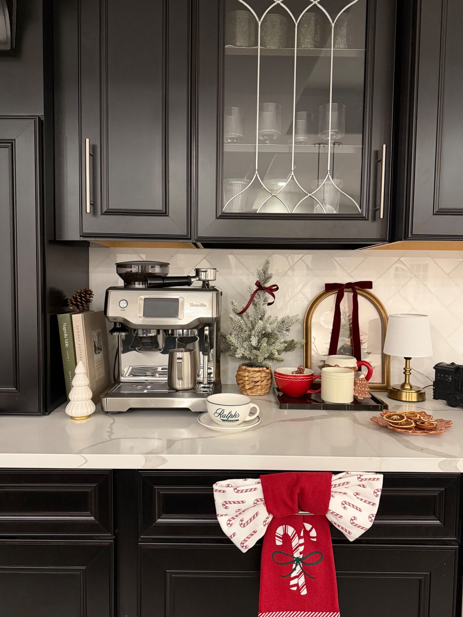 Coffee corner views for holidays! 

#amazon #coffee #espressomachine #coffeecorner #breville #christmas #giftguide #giftsforher #giftideas 

#LTKSaleAlert #LTKGiftGuide #LTKHoliday