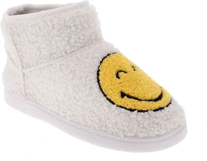 MIA Chill Smiley Genuine Shearling Bootie Slipper (Women) | Nordstrom | Nordstrom