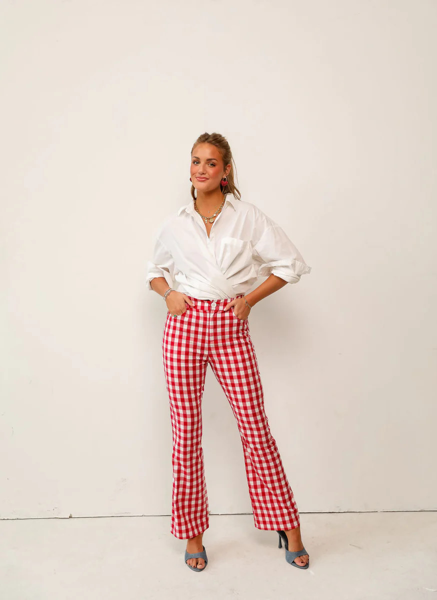Coco Park Pants - Red Check | cocolillys