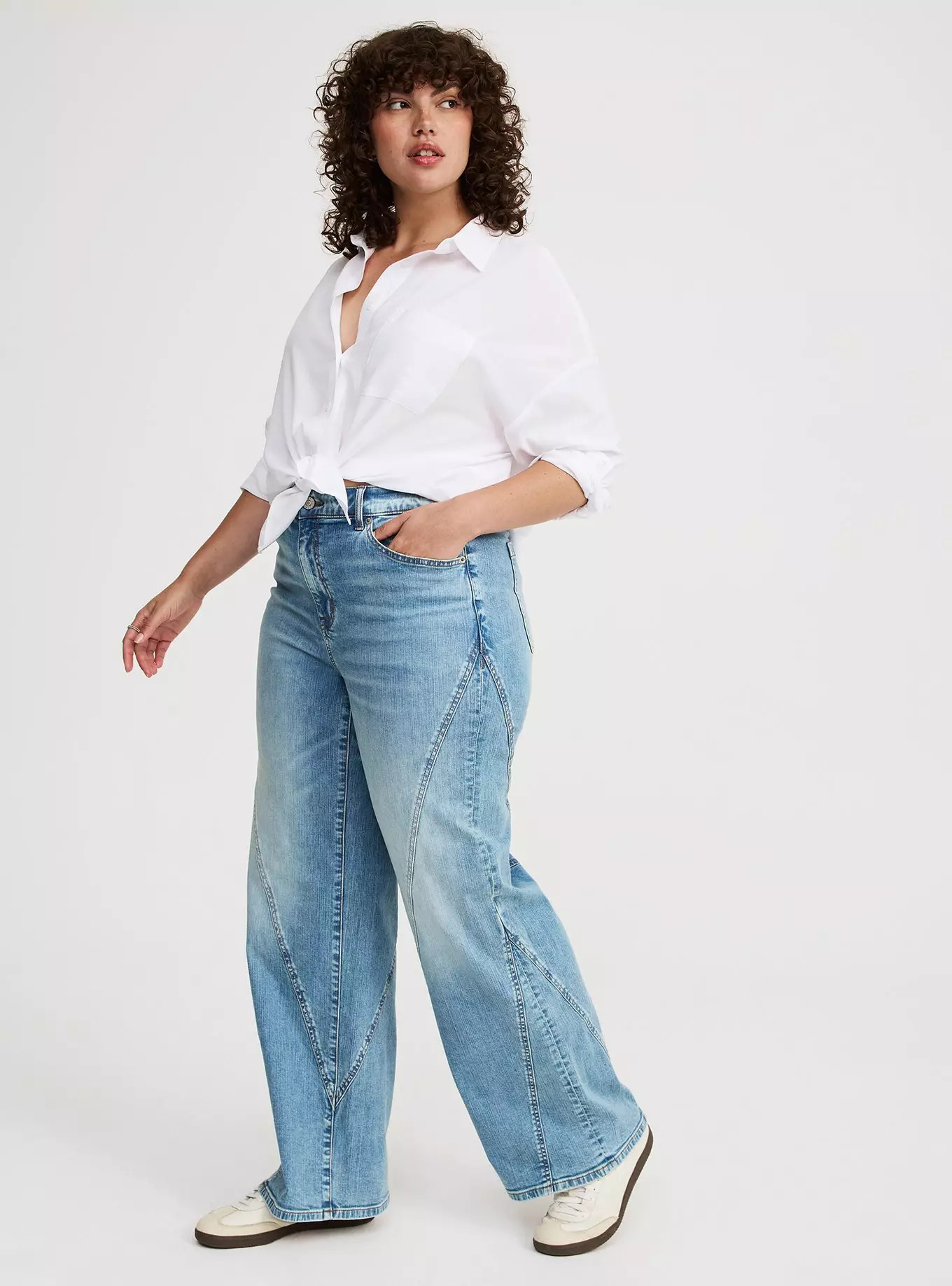 High-Rise Wide-Leg Jean With Twisted Seams | Torrid (US & Canada)