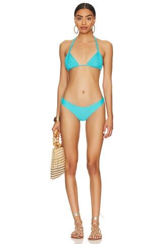 PQ Isla Bikini Top In Turquoise in Turquoise from Revolve.com | Revolve Clothing (Global)
