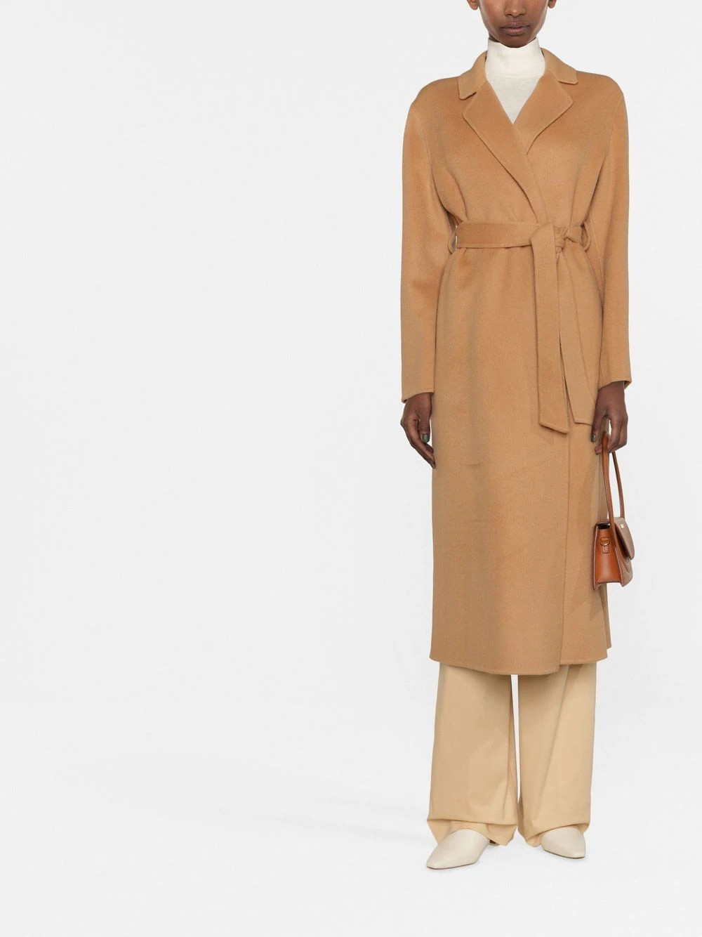 P.A.R.O.S.H. tied-waist Long Wool Coat - Farfetch | Farfetch Global