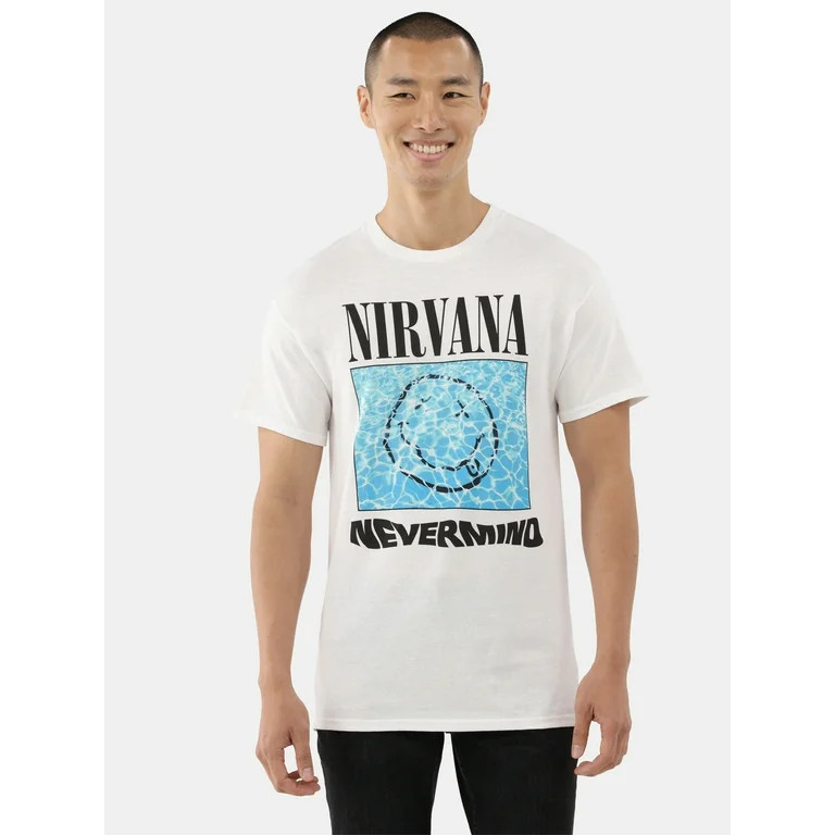 Nirvana Men's & Big Men's Smiley Graphic Tees with Short Sleeves, 2-Pack, Sizes S-3XL | Walmart (US)