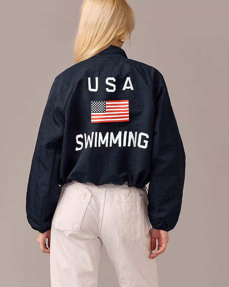 Limited-edition USA Swimming® X J.Crew bomber jacket | J. Crew US