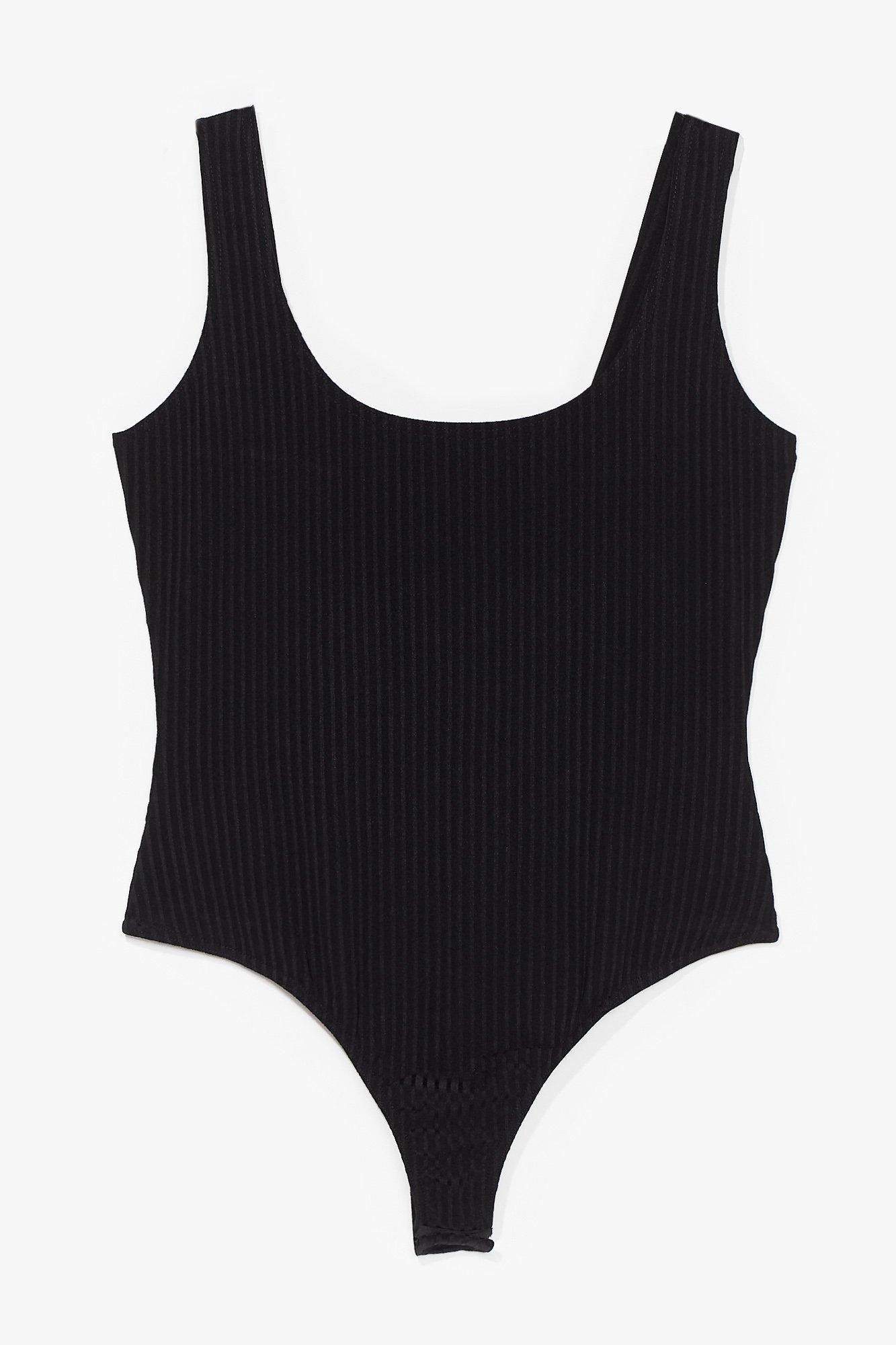 Womens Gimme the Scoop Plus Ribbed Bodysuit - Black | NastyGal (US & CA)