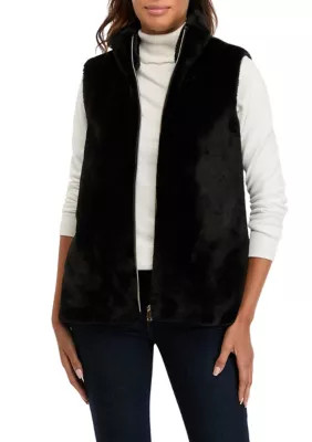 Crown & Ivy Women's Faux Fur Vest | Belk