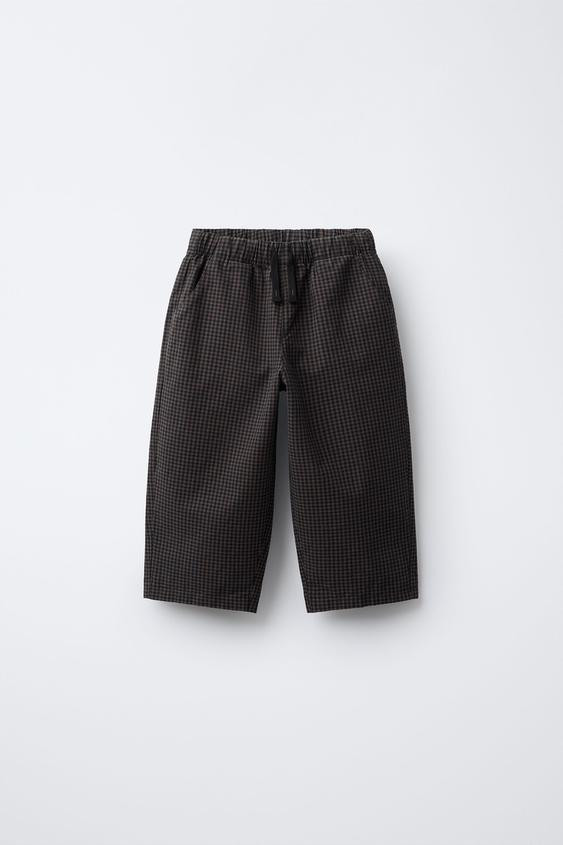 BAGGY GINGHAM PANTS | Zara US