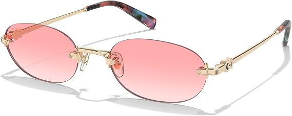 CARFIA Oval Rimless Polarized Women's Sunglasses UV400 Protection CA6601 | Metal Frame Handcrafte... | Amazon (US)
