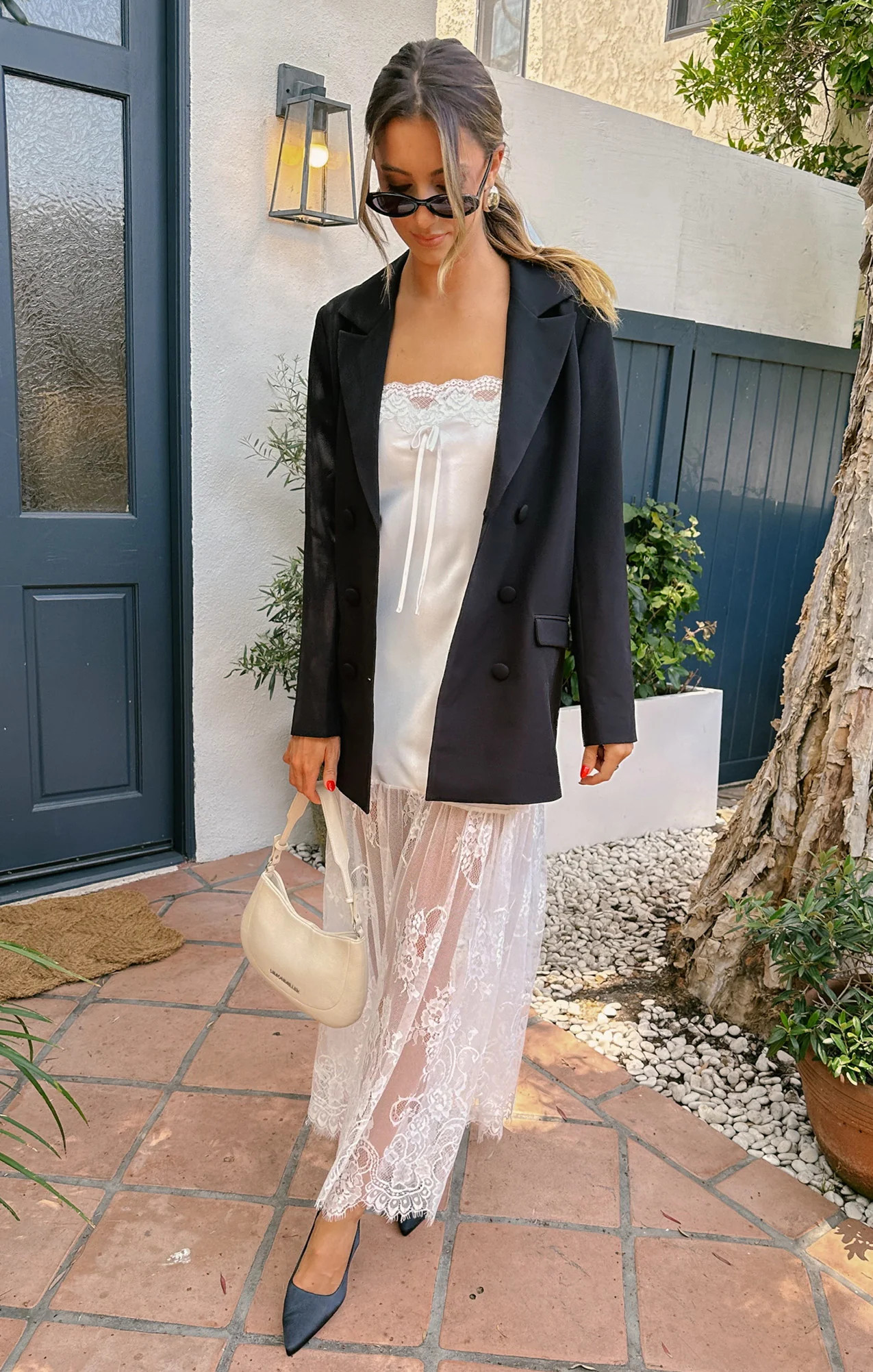 Celine Dress ~ Ivory Luxe Satin | Show Me Your Mumu