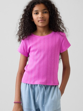 Kids Variegated Rib Fitted T-Shirt | Gap (US)