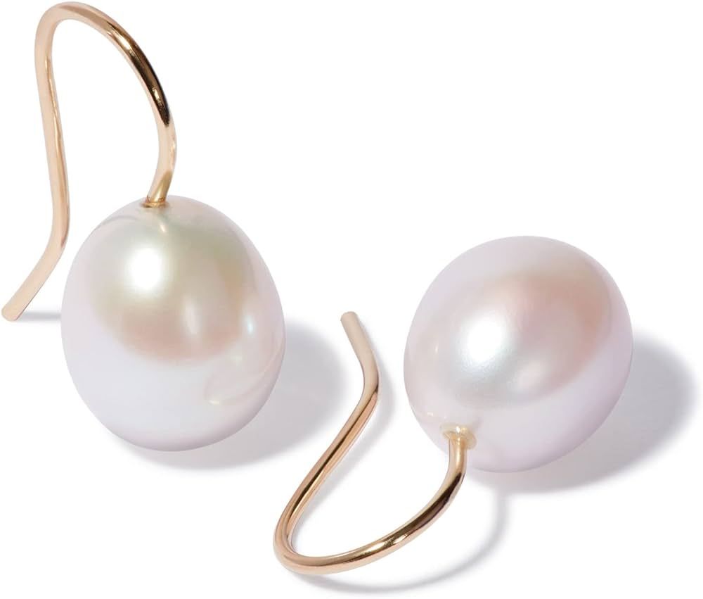 Baroque Pearl Drop Earrings, 18ct Yellow Gold | Amazon (US)