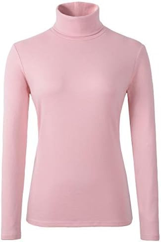 Women's Soft Cotton Turtleneck Top Basic Pullover Sweater | Amazon (US)