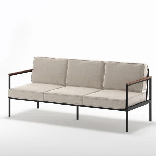 Savanah 74.5'' Wide Outdoor Patio Sofa with Cushions | Wayfair North America