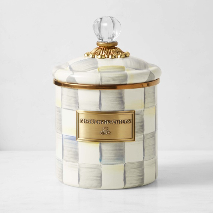 MacKenzie-Childs Sterling Check Canister | Williams-Sonoma