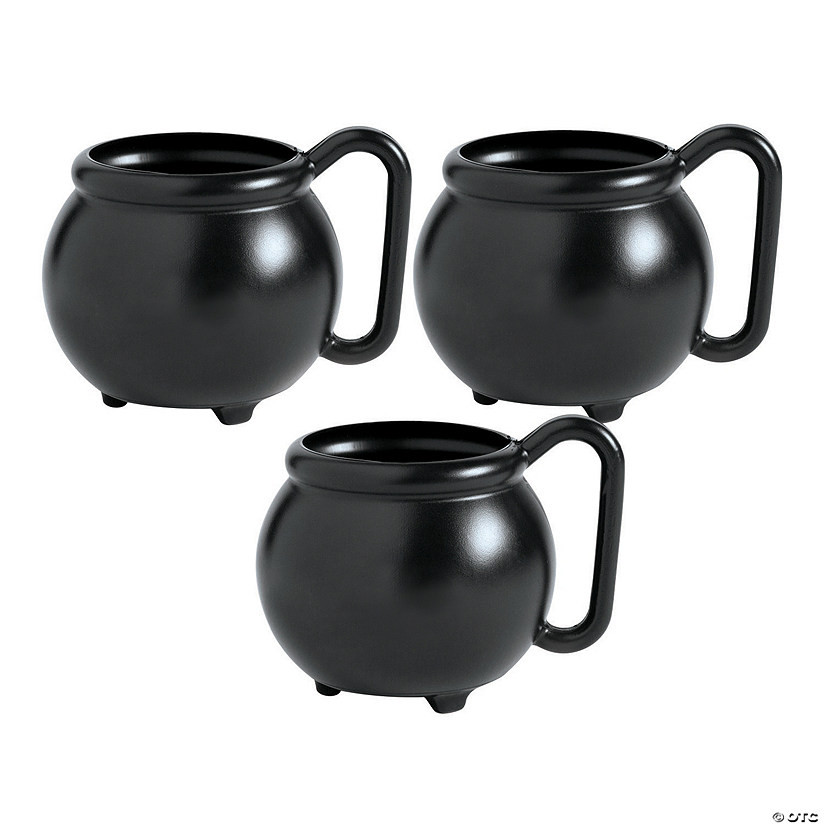 3 3/4" 12 oz. Cauldron BPA-Free Reusable Plastic Mugs - 12 Ct. | Oriental Trading Company