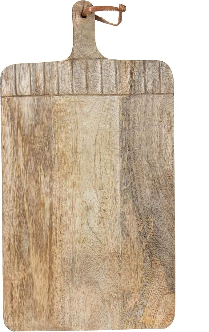 Foreside Home & Garden Tall Rectangle Hand Carved Wood Serving Cutting Board | Amazon (US)